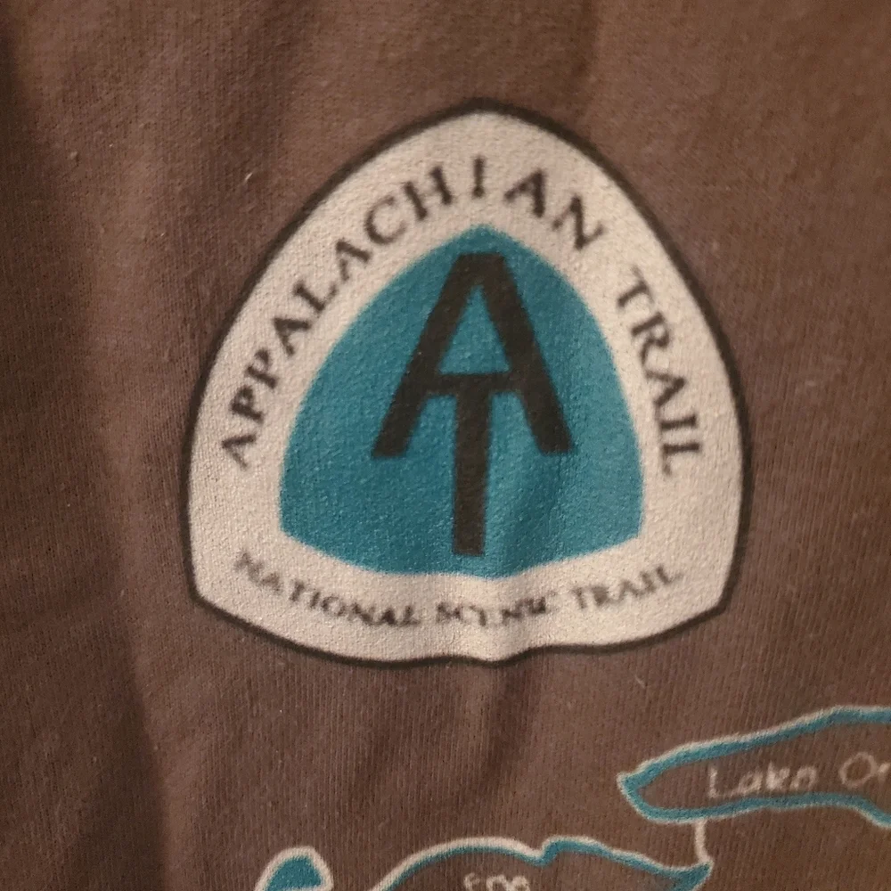 NWOT Men's Gray Appalachian Trail Map T Shirt - Picture 4 of 7